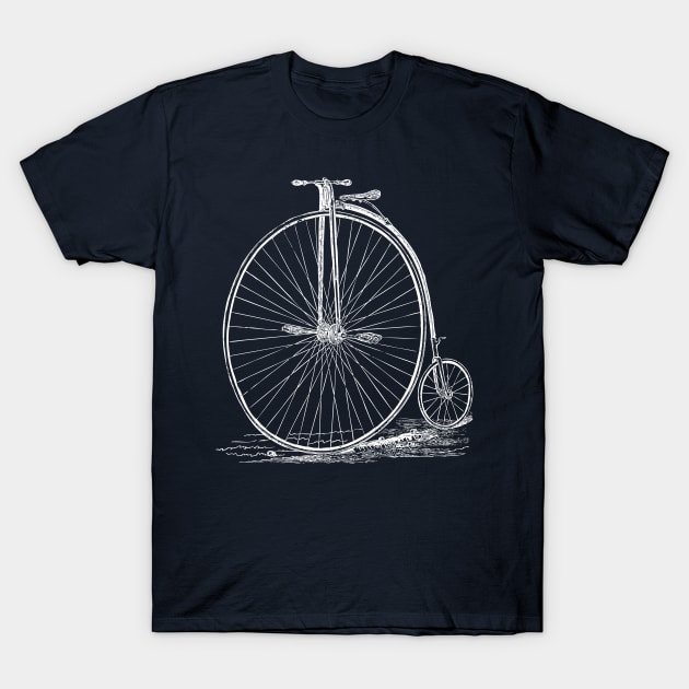 Old Retro Bicycle White T-Shirt by Urbanic